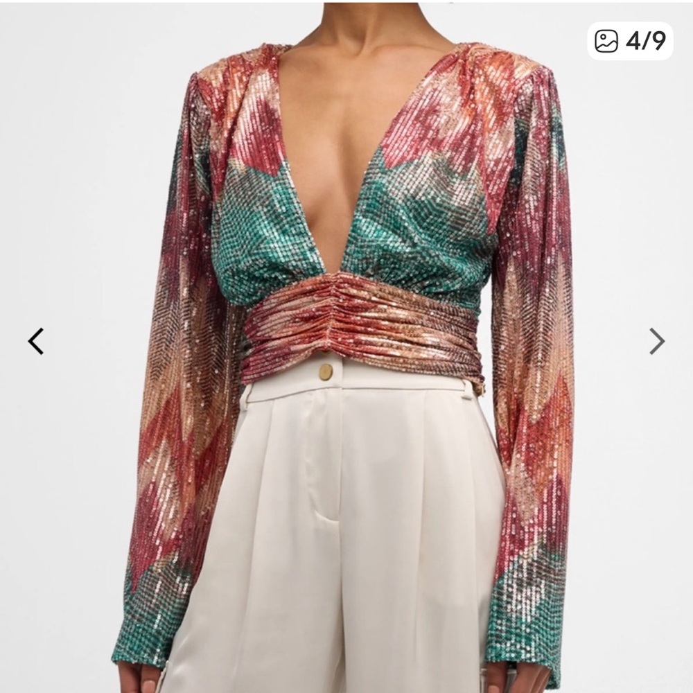 Ramy Brook Multicolor Sequin Top - Picture 4 of 5
